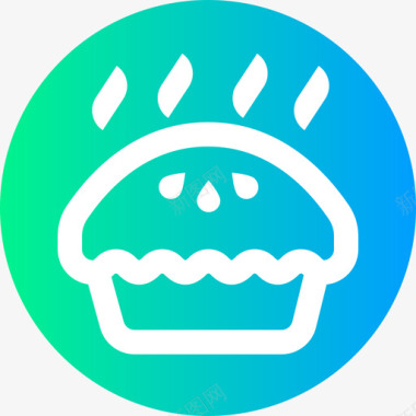 圆形蛋糕派食物101圆形图标图标