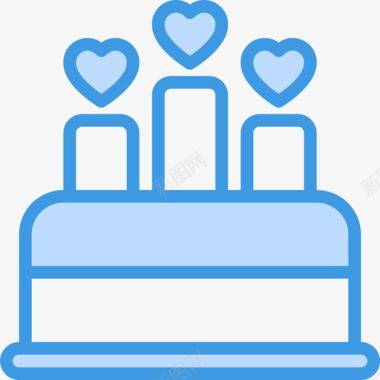 结婚蛋糕爱情73蓝色图标图标