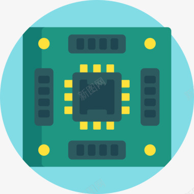 工厂模型Cpu工厂11扁平图标图标