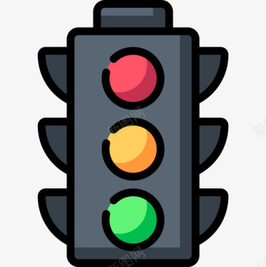 红绿灯路口红绿灯运输90线颜色图标图标