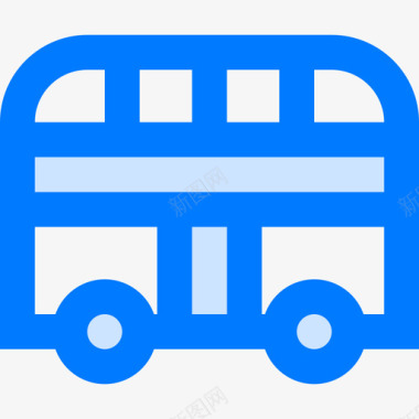 巴士英国3蓝色图标图标