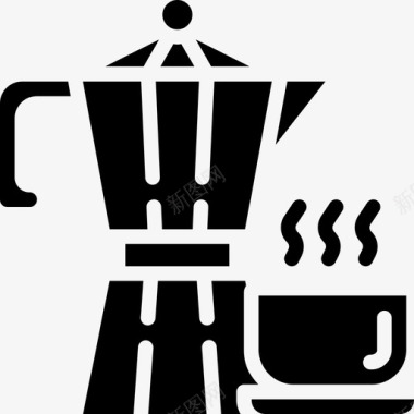 咖啡厅咖啡壶6号咖啡厅加满图标图标