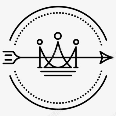 低调的奢华优质标签徽章皇冠图标图标