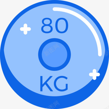 体重健身71蓝色图标图标