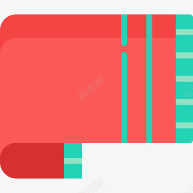 一打毛巾毛巾水上公园8号扁平图标图标