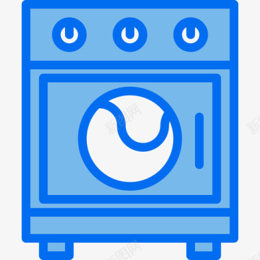 洗衣机清洗设备2蓝色图标图标