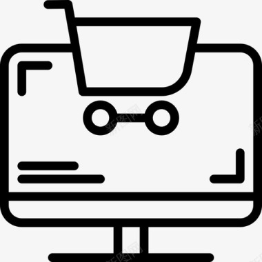 网上购物电子商务51线性图标图标