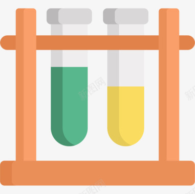 矢量返校试管返校49扁平图标图标