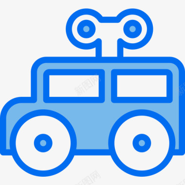 车玩具8蓝色图标图标