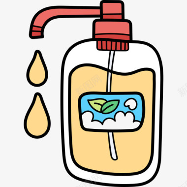 液体肥皂清洁39彩色图标图标