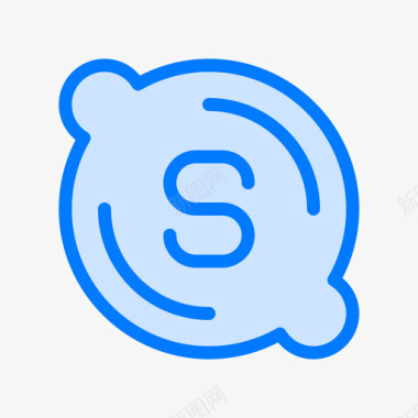 社交图标Skype社交媒体58蓝色图标图标