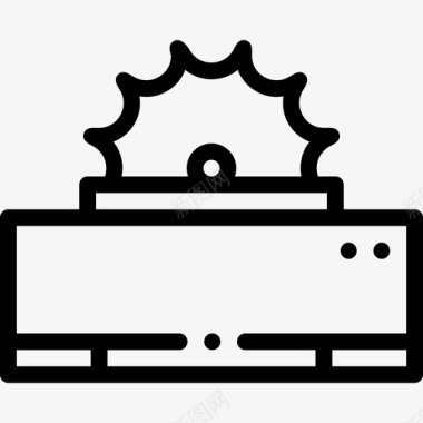 钢锯锯锯工业过程15线性图标图标