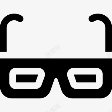 3d眼镜电视9填充图标图标
