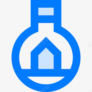 玻璃瓶生态148蓝色图标图标