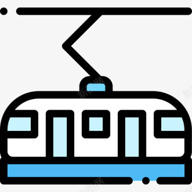 公交站牌有轨电车公交7线路颜色图标图标