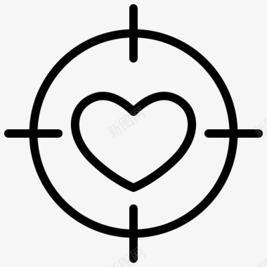 目标爱情情侣情人节图标图标