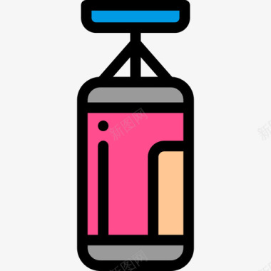 包粽拳击包健身器材21线颜色图标图标