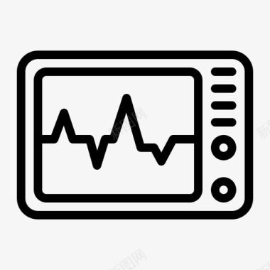 医院展板心脏心电图心电图医疗图标图标