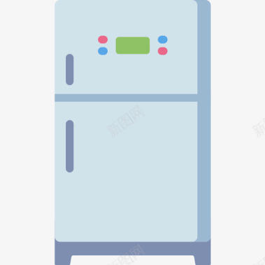 草地上的家庭冰箱家庭和生活10公寓图标图标