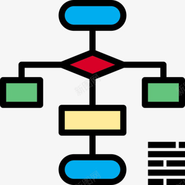 流程免扣png素材流程图图表10线颜色图标图标