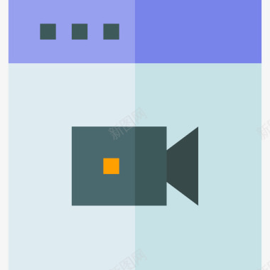 视频播放app视频播放器会议3扁平图标图标