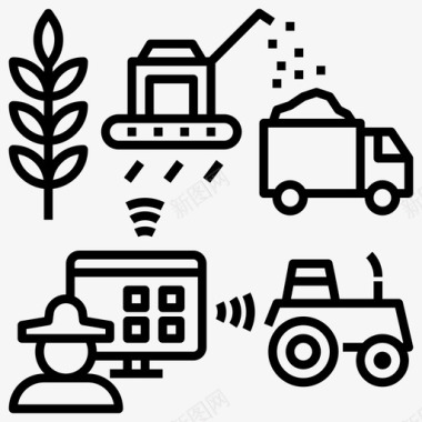 设备远程信息处理控制农业图标图标