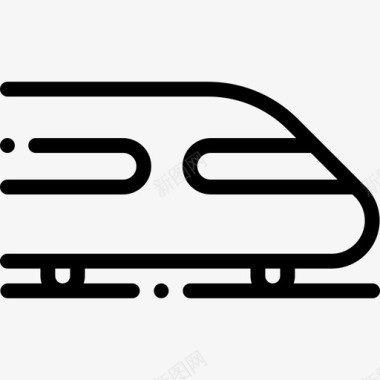 公共交通标识火车公共交通8直达图标图标