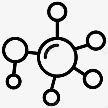 生物分子科学原子电子分子图标图标