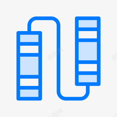 跳绳武术16蓝色图标图标
