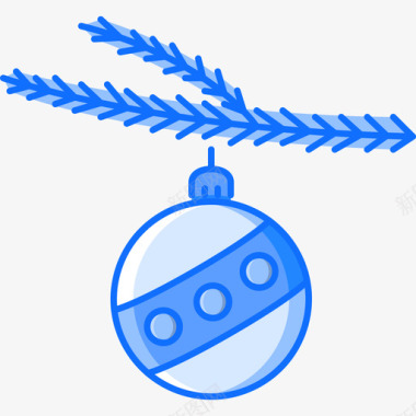 圣诞饰品110蓝色图标图标