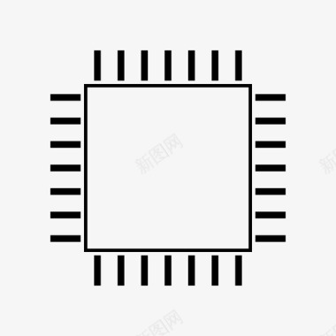 打卡器芯片计算机处理器cpu图标图标