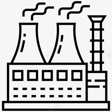 粉红色的包工厂商业建筑公司图标图标