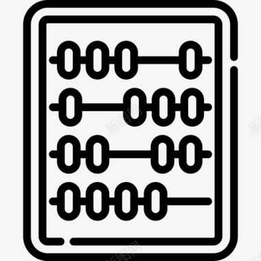 算盘算盘货币46直线图标图标