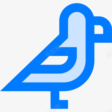 鸽子小鸟2蓝色图标图标