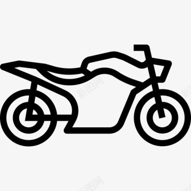 直线发射摩托车爱好4直线型图标图标