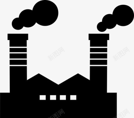 工厂模型工厂建筑图标图标
