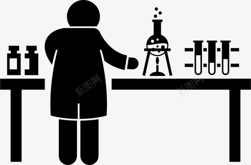 科学家实验室实验教授科学家图标图标