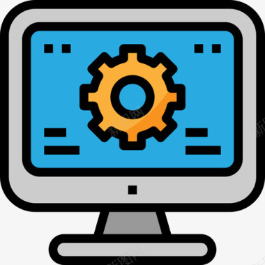 icon图片计算机计算机与技术2线性颜色图标图标