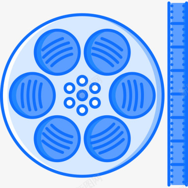 卷轴电影院21蓝色图标图标