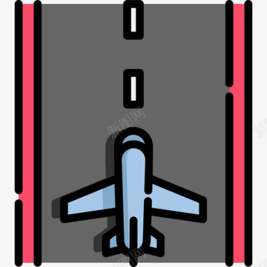 炫彩跑道跑道29号机场线性颜色图标图标