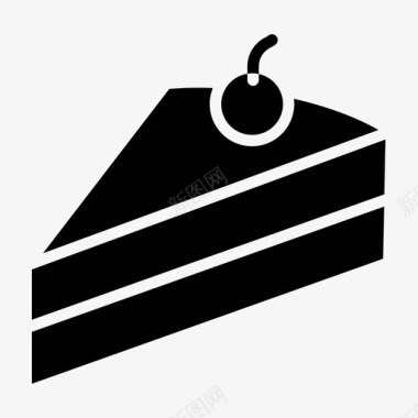 蛋糕吃的快餐图标图标