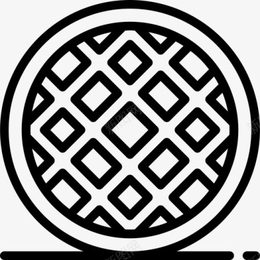 华夫饼华夫饼快餐39直系图标图标