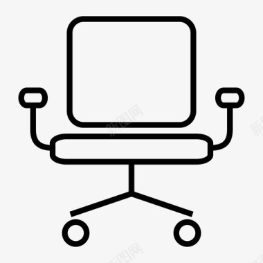 转椅办公桌家具图标图标