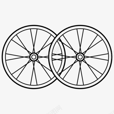 大小轮子自行车自行车轮子零件轮辋图标图标