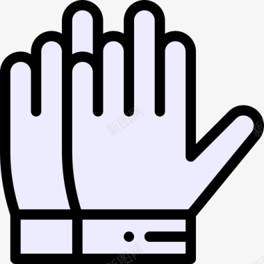 手套魔术4线性颜色图标图标