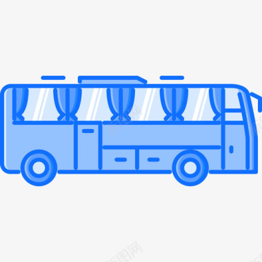 56路公交车蓝色图标图标