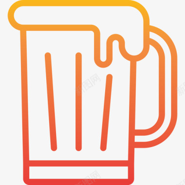 啤酒酒精饮料5梯度图标图标
