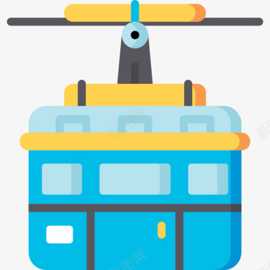 缆车车厢旅行147扁平图标图标