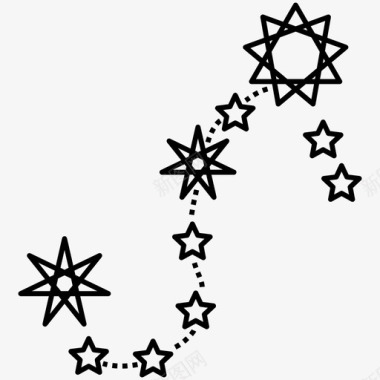 传统图案天文学星座占卜图标图标