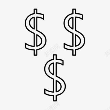 火焰美元图标美元收入金钱图标图标